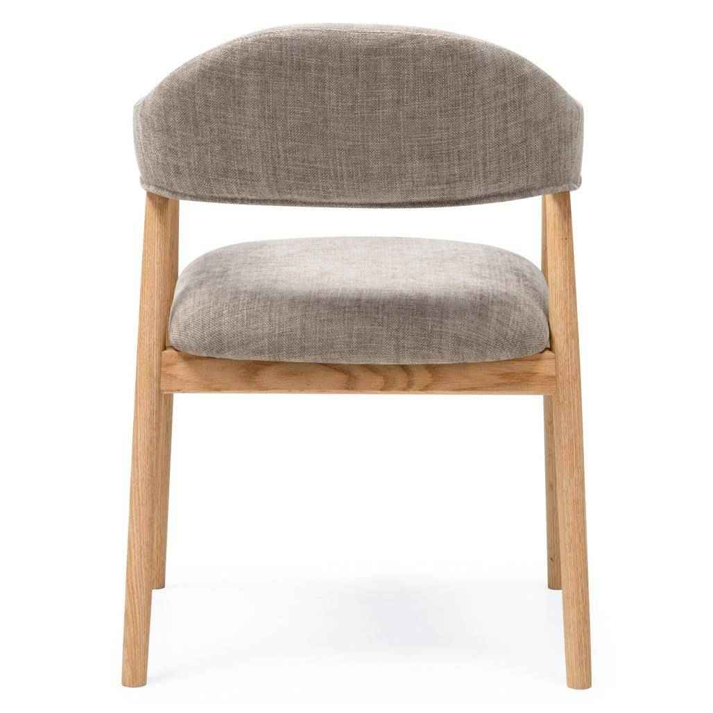 Sedia Imbottita LARIS, Beige Scuro/Quercia