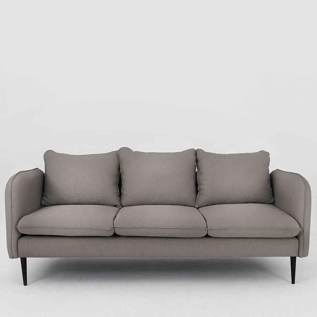 Divano POSH 3 posti - acciaio, nero