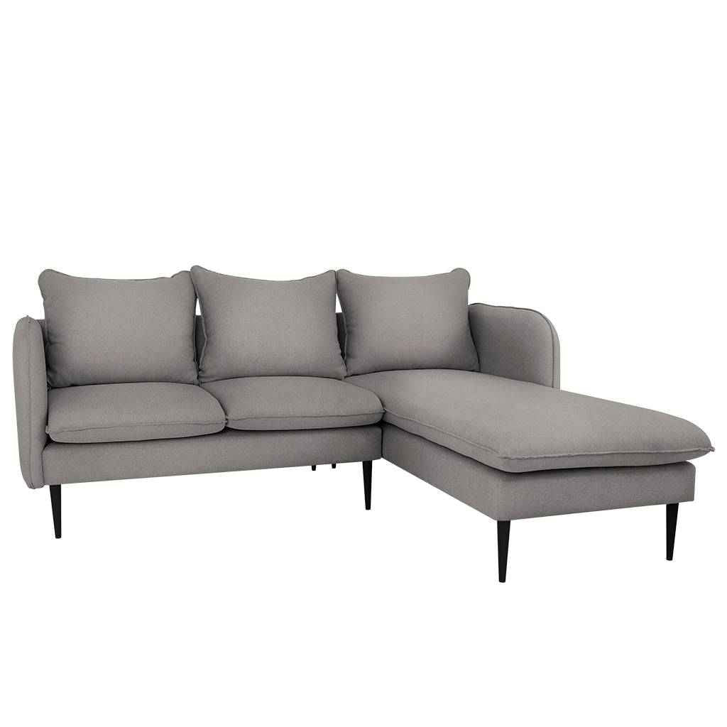 Divano Angolare POSH P Nero - Acciaio