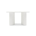 Scrivania/consolle ALREQUIN 140 cm, bianco, gambe lamellari