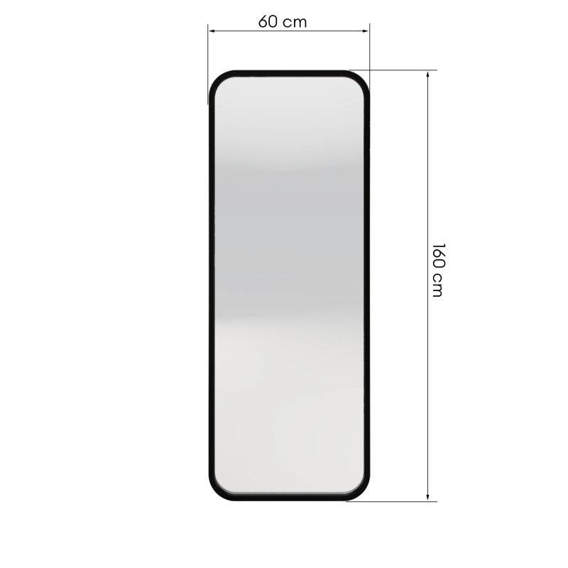 Specchio SIMPLE II 60x160 cm, cornice nera in legno