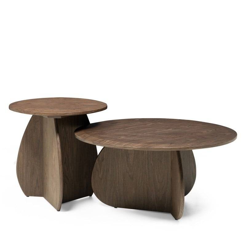 Tavolino da caffè OKUN 80 cm, noce scuro