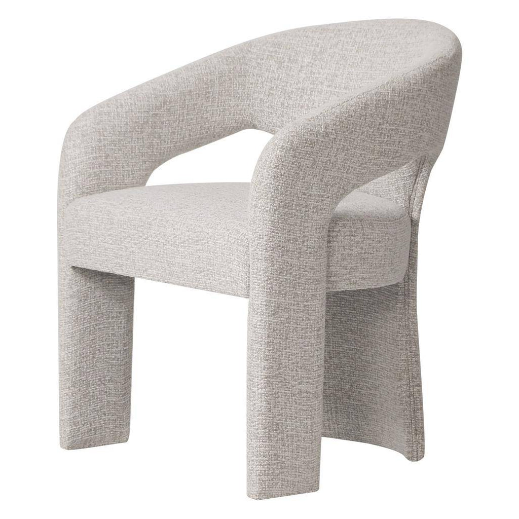 Sedia imbottita NAURINE, beige e crema