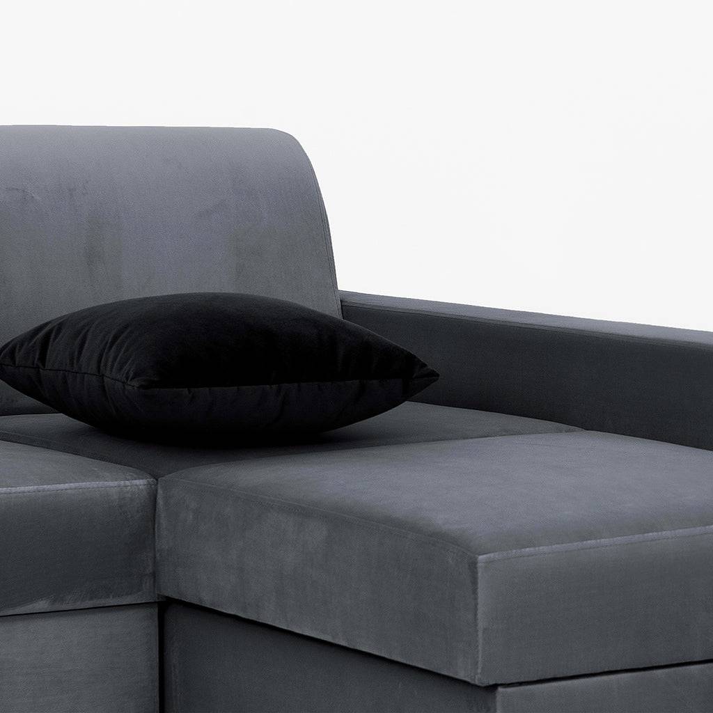 Divano Letto Angolare STABLE R - Grigio Lilla