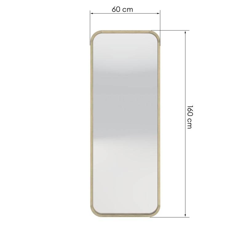 Specchio SIMPLE II 60x160 cm, forma rettangolare, legno naturale