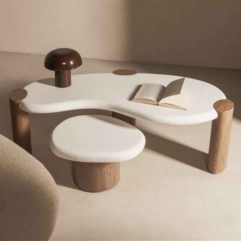 Tavolo OBUO 125 cm Bianco Noce
