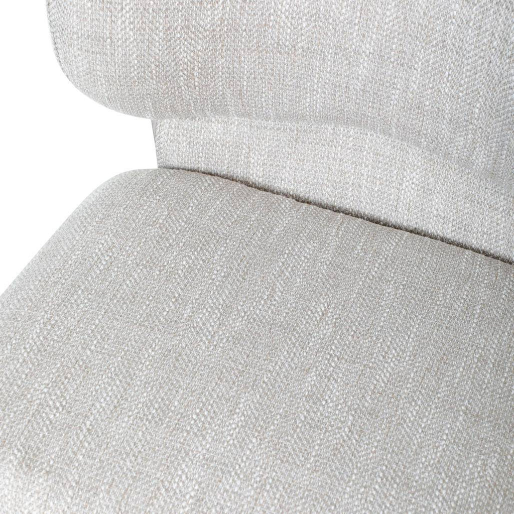 Poltrona rivestita BIZZA, beige e grigio