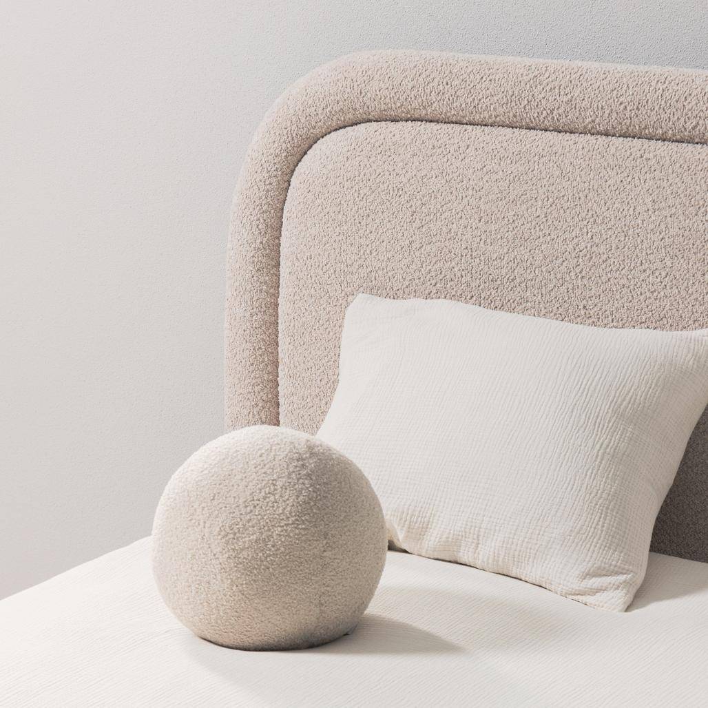 Letto imbottito LORENZ 140x200 cm beige