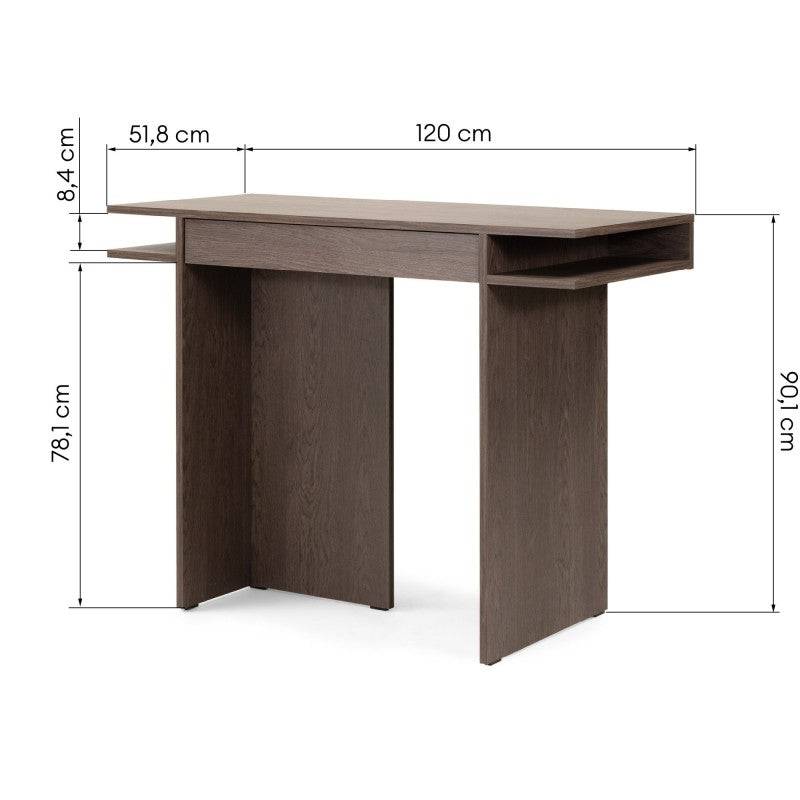 Scrivania/Console ANSO con cassetto, Quercia Baltica Storm