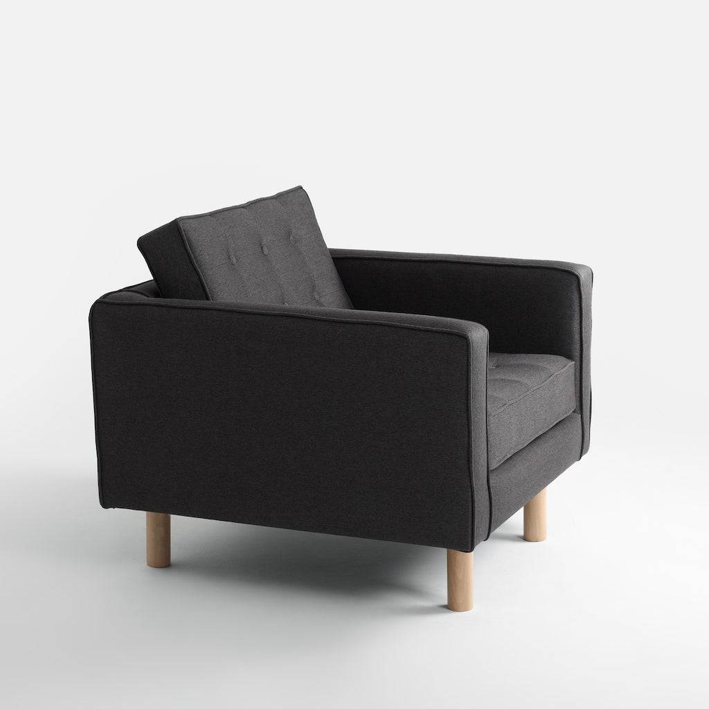 Poltrona TOPIC WOOD, Carbon, Legno Naturale