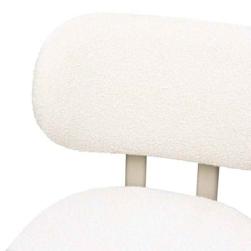 Poltrona FLARA rivestita panna gambe beige