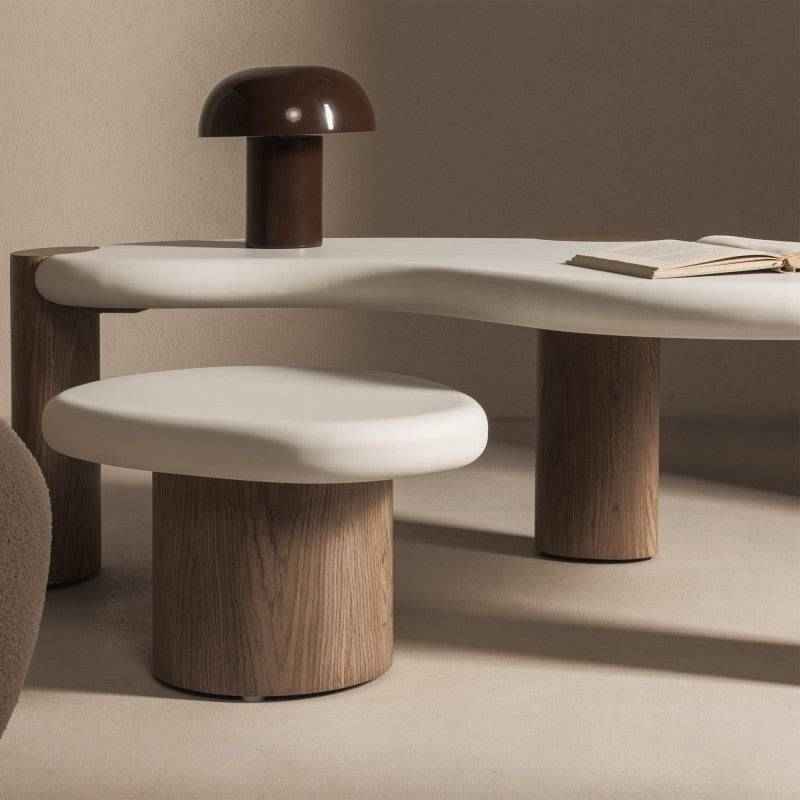Tavolo OBUO 125 cm Bianco Noce