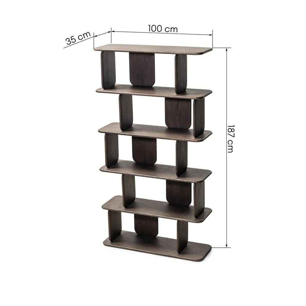 Scaffale arrotondato SALA, marrone espresso