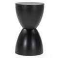 Tavolino Laterale HORSA 35 cm, Nero, Legno di Mango