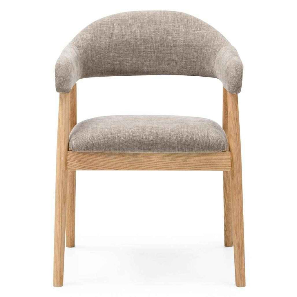 Sedia Imbottita LARIS, Beige Scuro/Quercia
