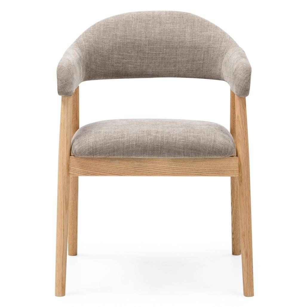 Sedia Imbottita LARIS, Beige Scuro/Quercia