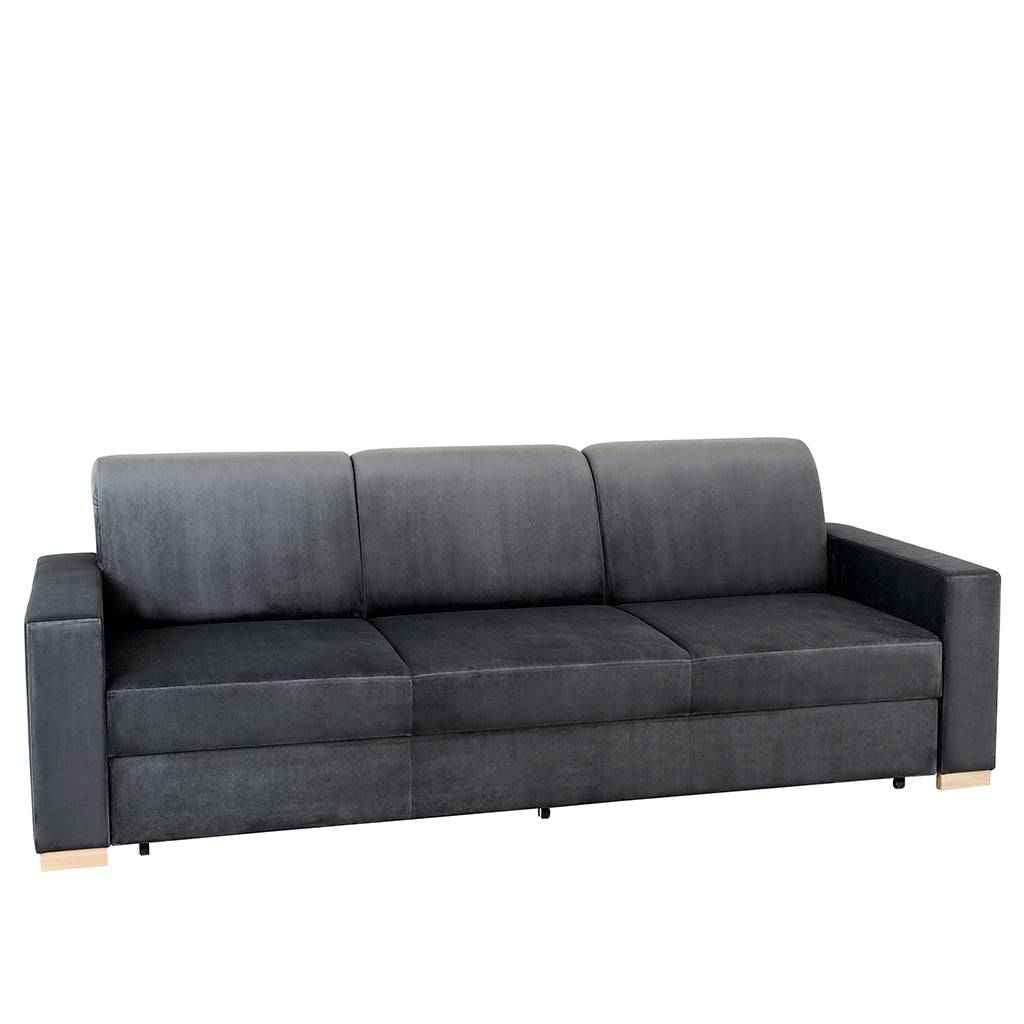 Divano letto STABLE 3 posti - grigio lilla, naturale