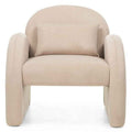 Poltrona lounge JADA beige chiaro velluto