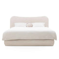 Letto imbottito DOMINIQUE 140x200 cm, beige