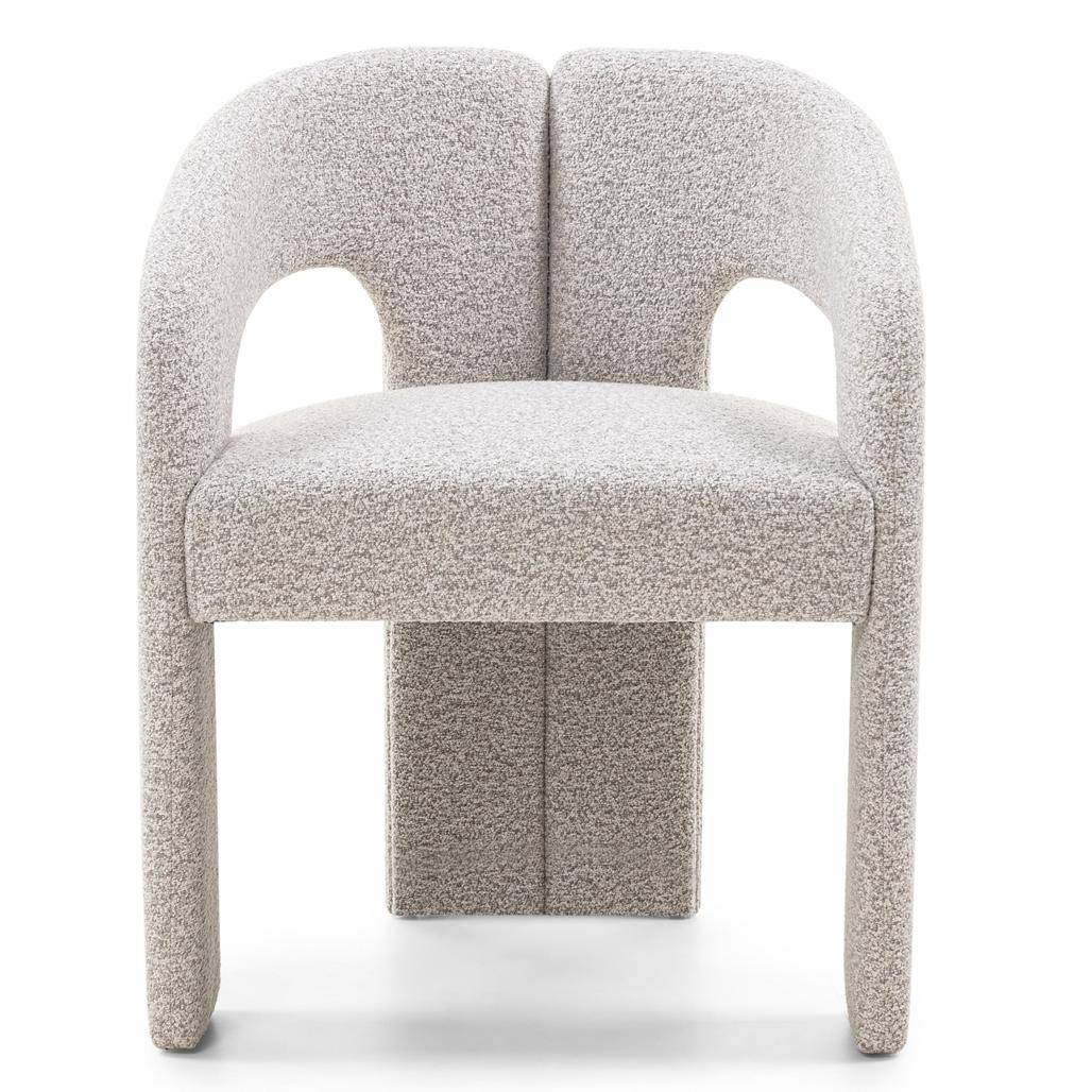 Sedia imbottita JOEL, grigio-beige