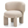 Poltrona imbottita SELENE, beige, bouclé