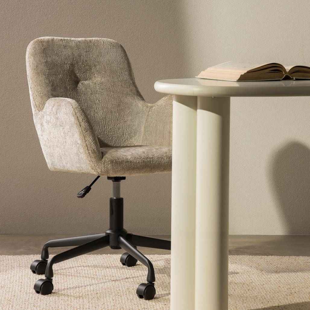Sedia girevole MALISA beige chiaro