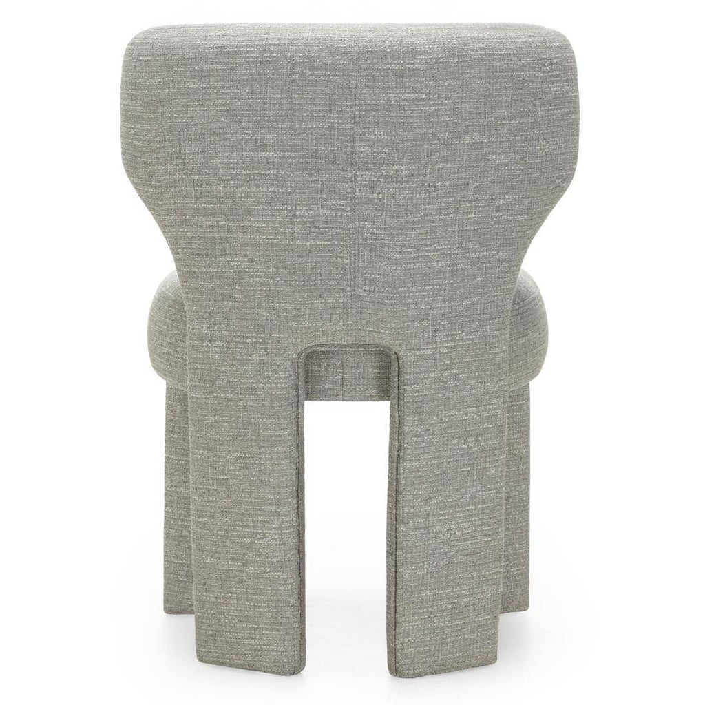 Sedia imbottita MALI beige-grigio, forme arrotondate