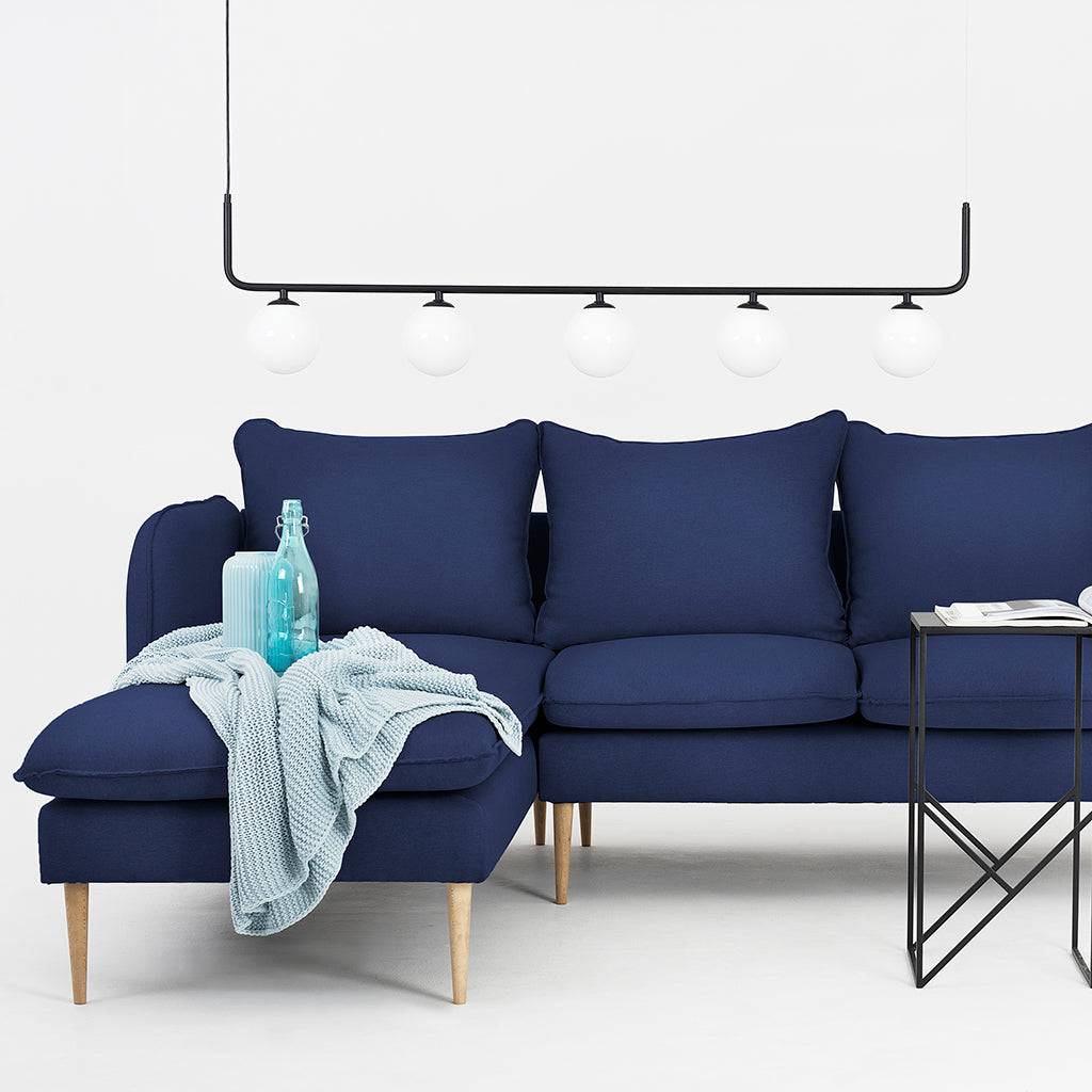 Divano Angolare POSH L WOOD Inchiostro