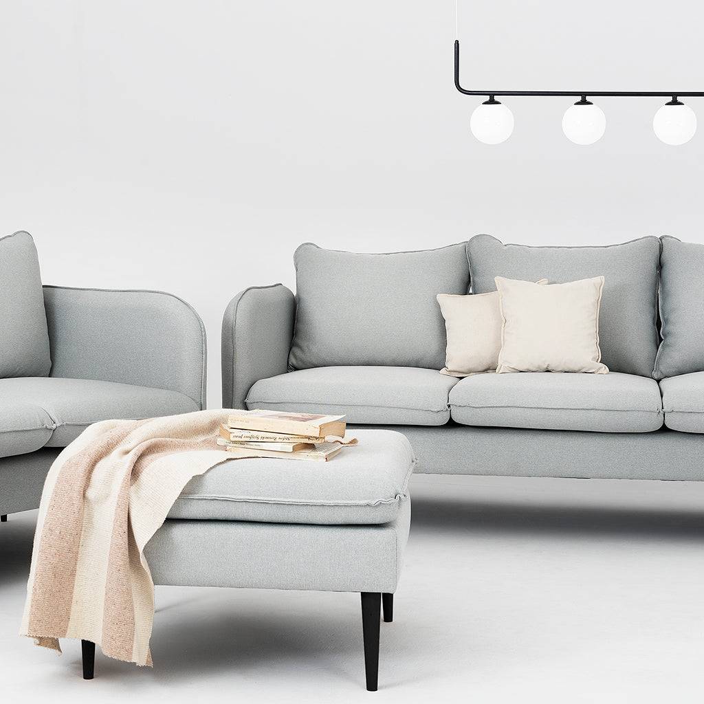 Divano POSH 3 posti - Nero Platino