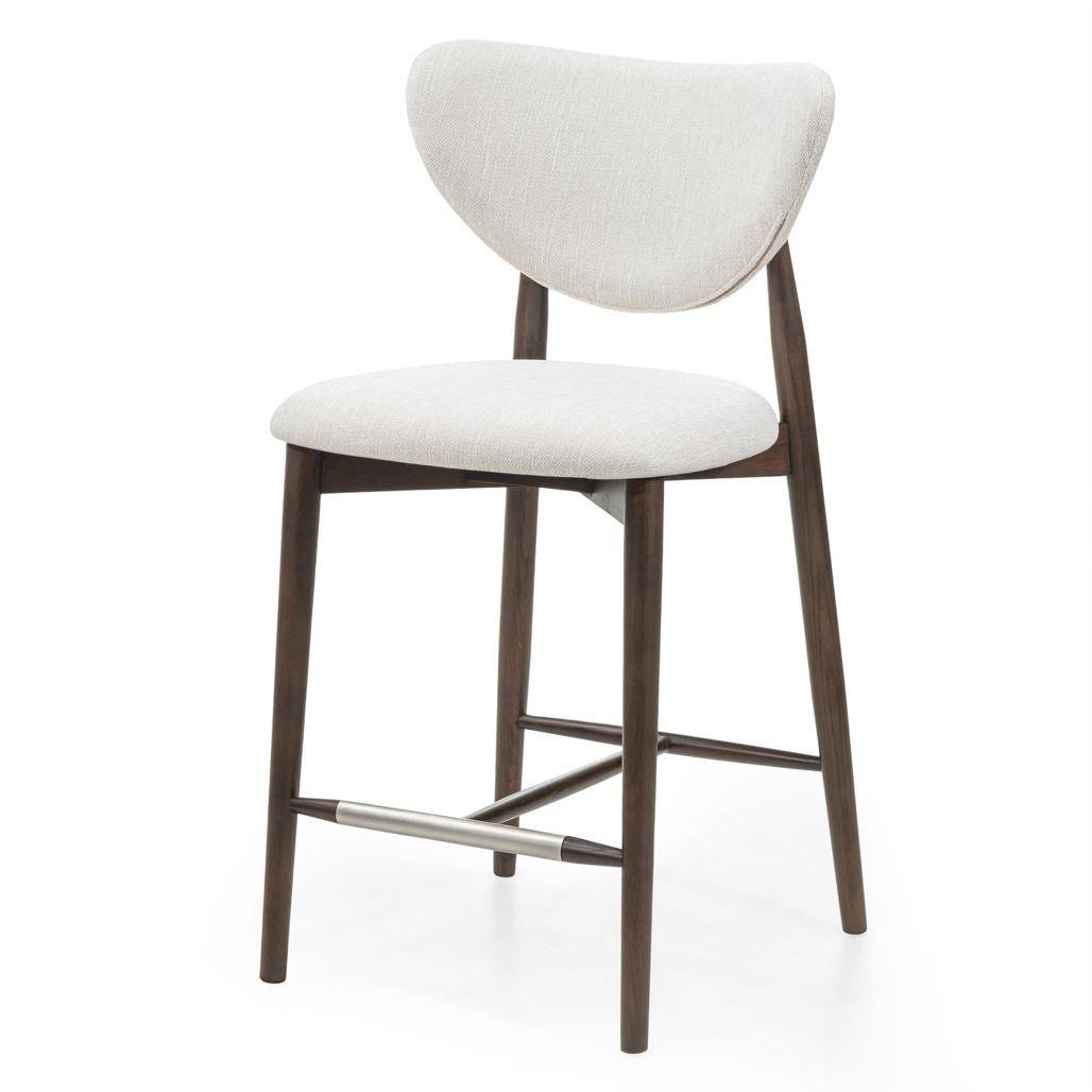 Sgabello da Pranzo JULIETTE Beige/Noce
