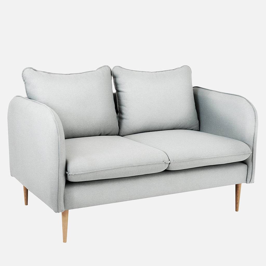Divano POSH WOOD 2 Posti - Platino, Naturale