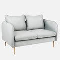 Divano POSH WOOD 2 Posti - Platino, Naturale