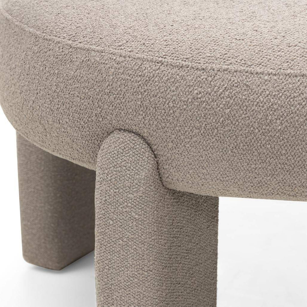 Poltrona imbottita SAMMA, grigio-beige, bouclé