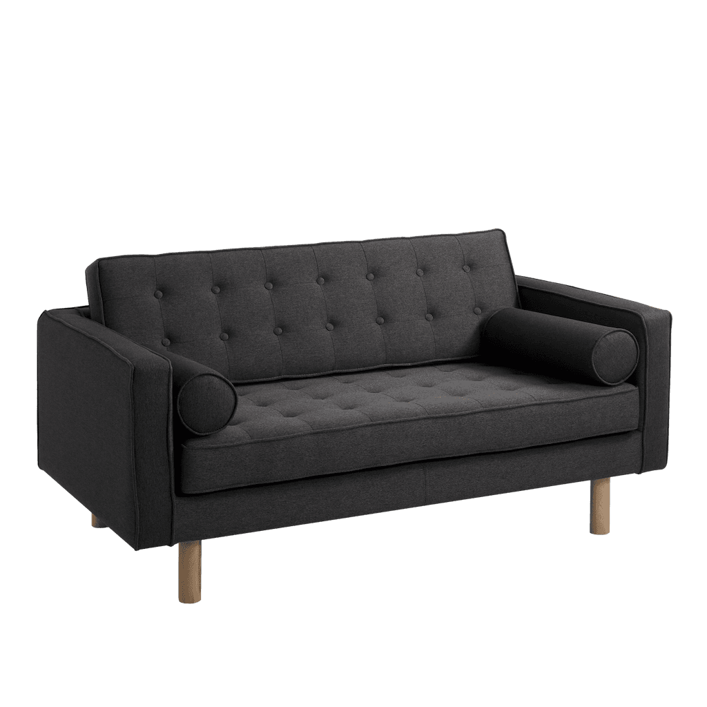 Divano Letto 2 Posti TOPIC WOOD Carbone Naturale
