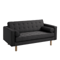 Divano Letto 2 Posti TOPIC WOOD Carbone Naturale
