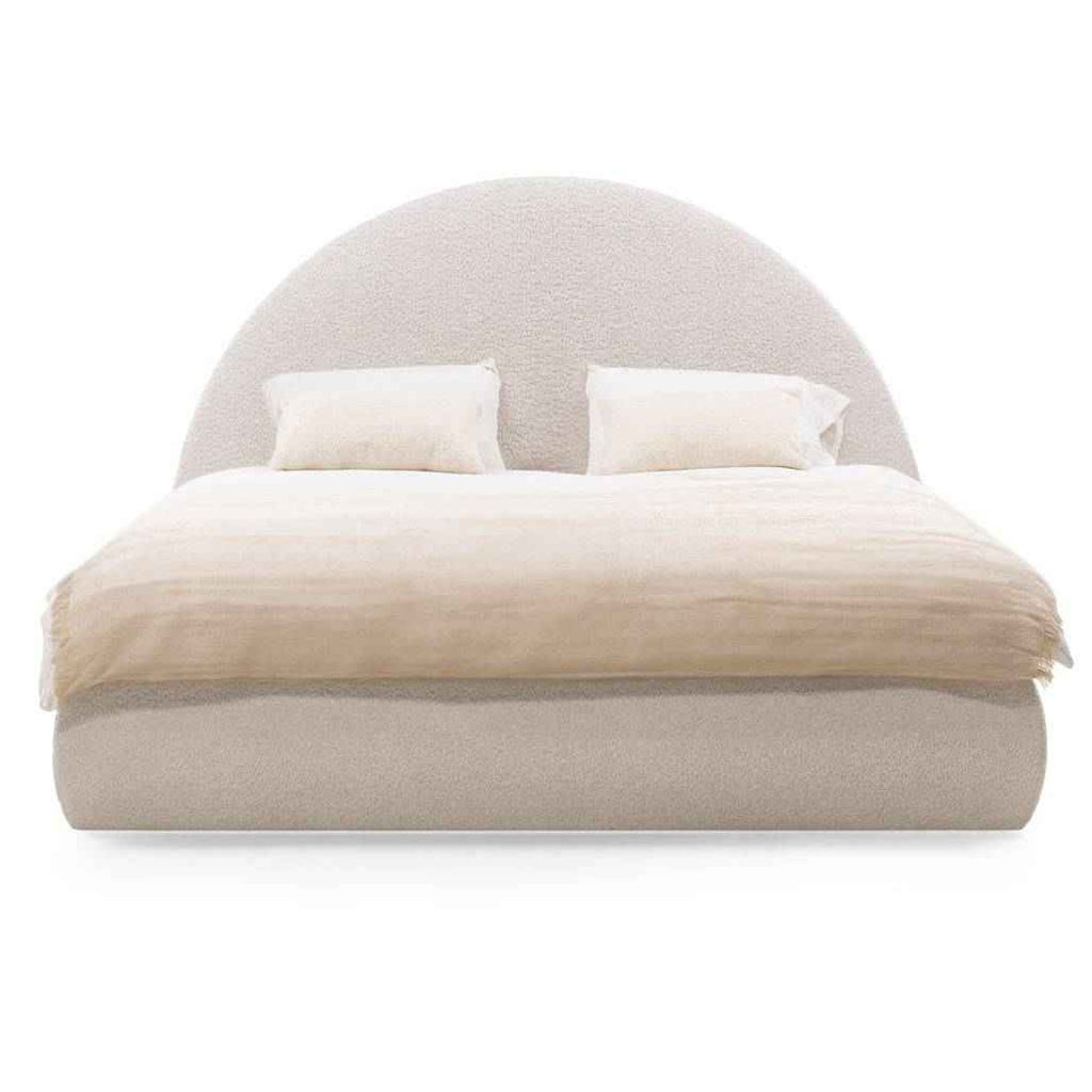 Letto rivestito MIMIQ 160x200 cm, con contenitore, beige