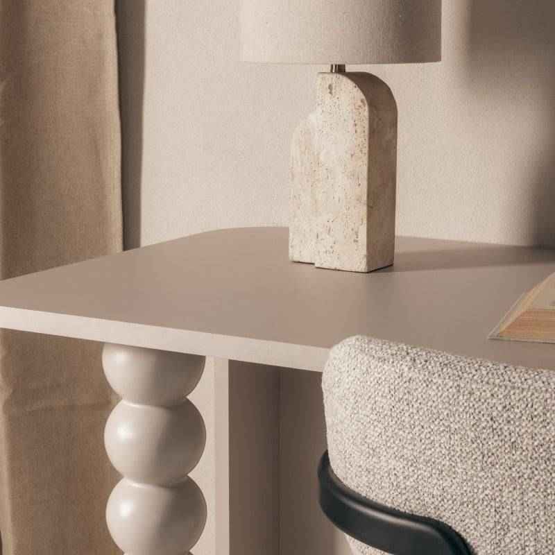 Scrivania ORELIA cashmere con gamba decorativa