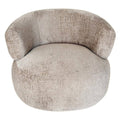 Poltrona girevole CORNEL, forme arrotondate, beige