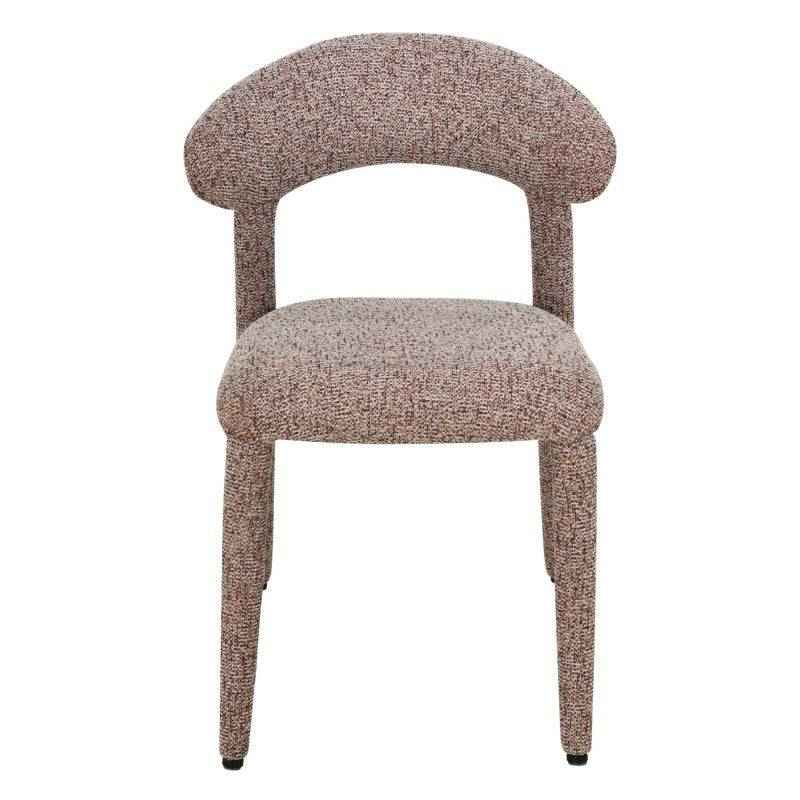 Sedia imbottita IROKIH, melange beige e bordeaux