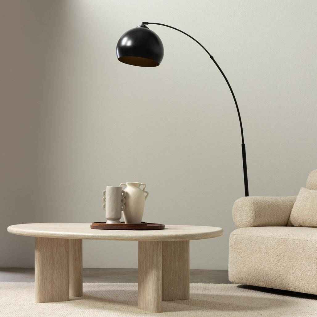 Tavolino da Caffè NADIN 130 cm, Travertino
