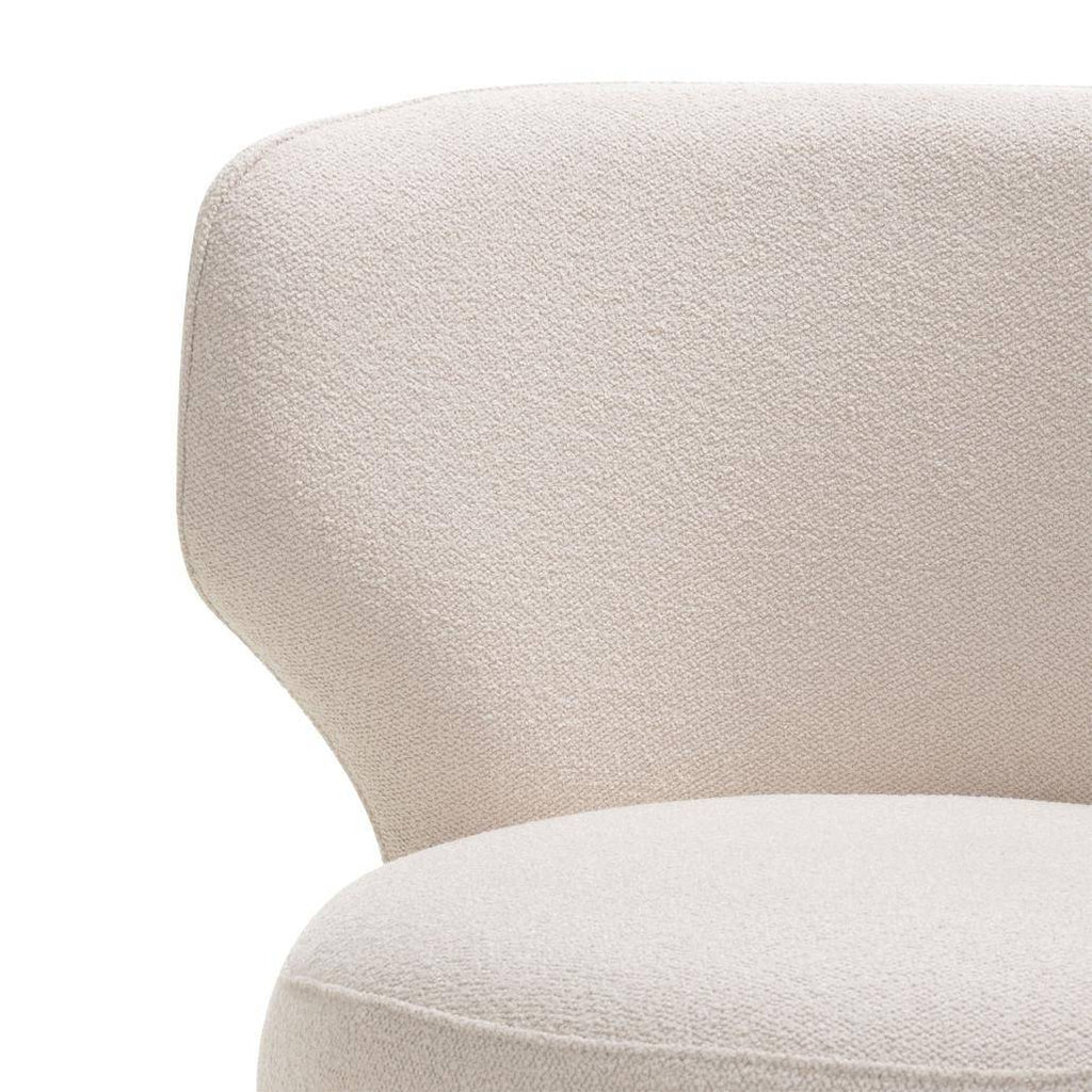 Sedia imbottita SELEN, crema, bouclé