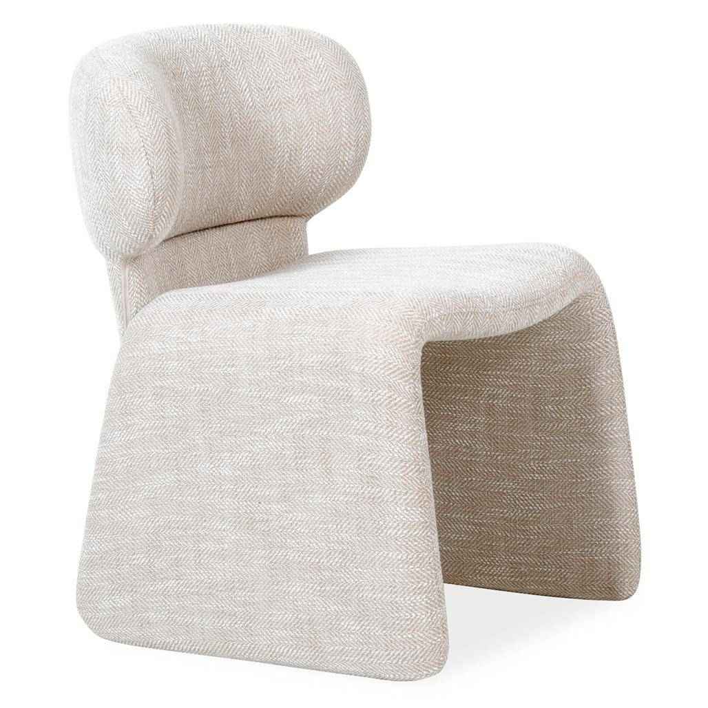 Poltrona rivestita BIZZA, beige