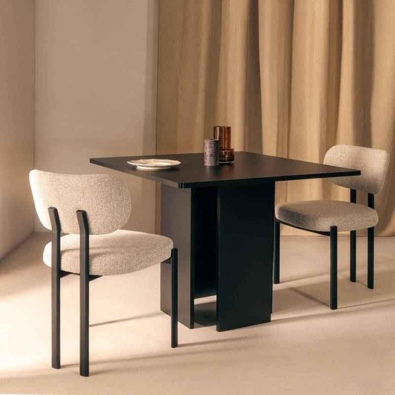 Tavolo da pranzo ASPER 100 cm, quadrato, nero