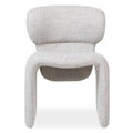 Poltrona rivestita BIZZA, beige e grigio