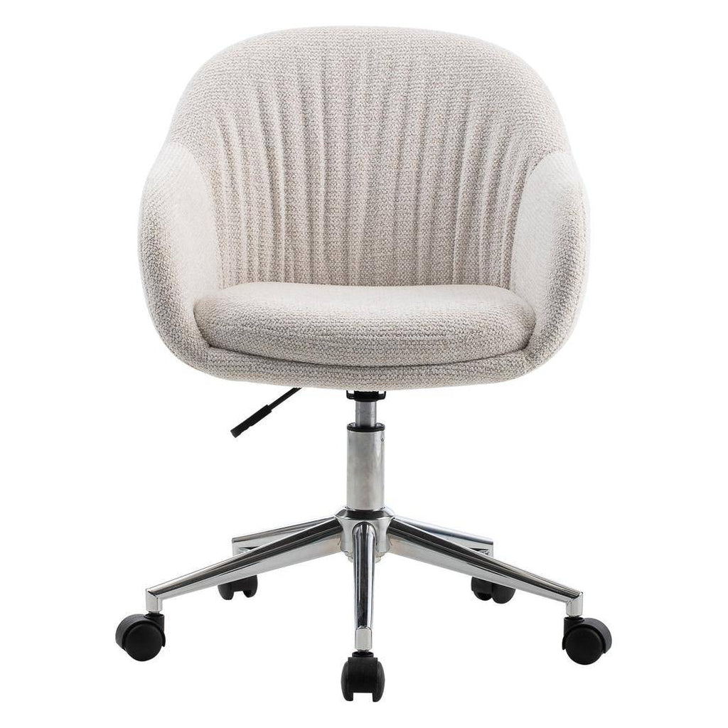 Sedia girevole OTELLO, crema, gambe cromate