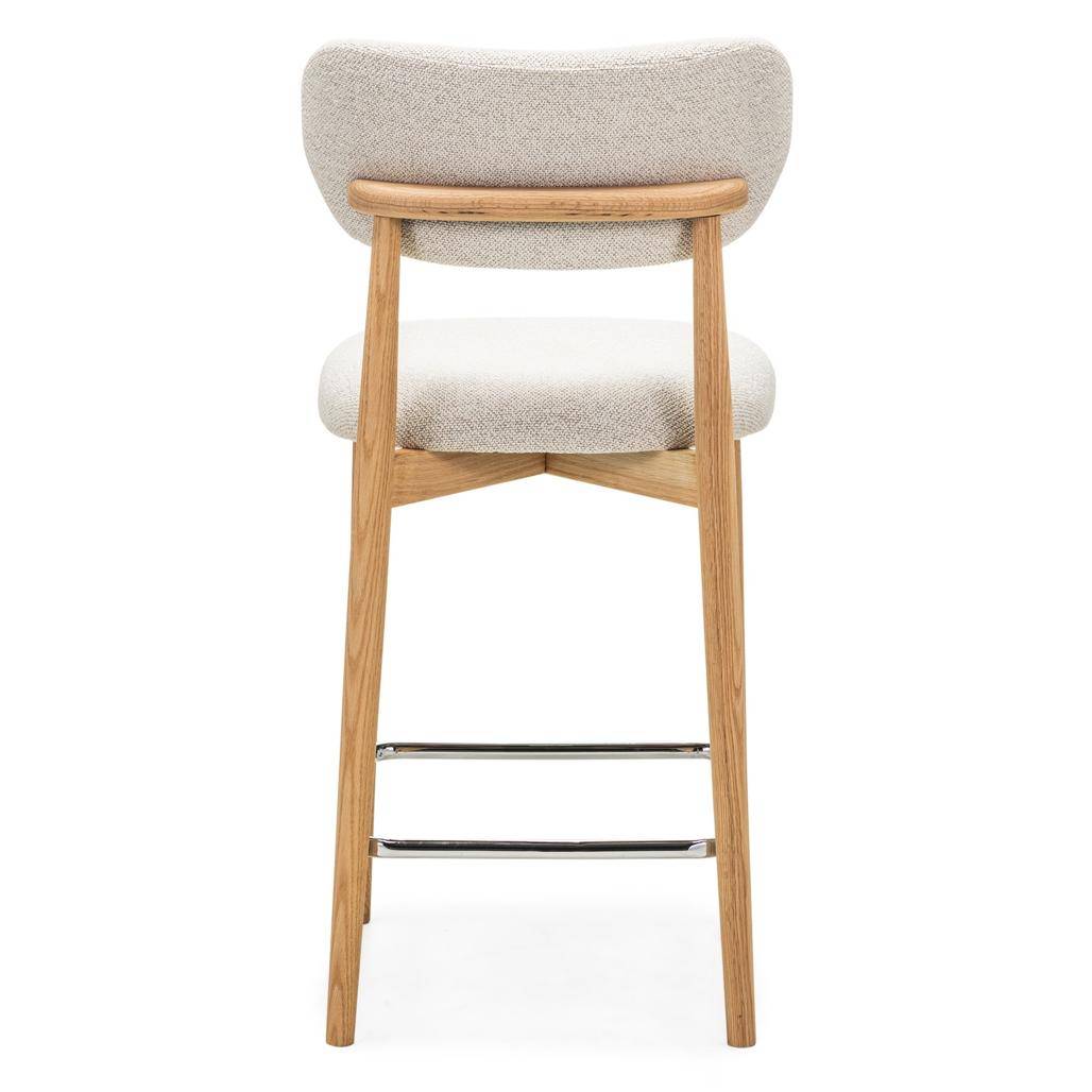 Sgabello MIA, panna, rovere