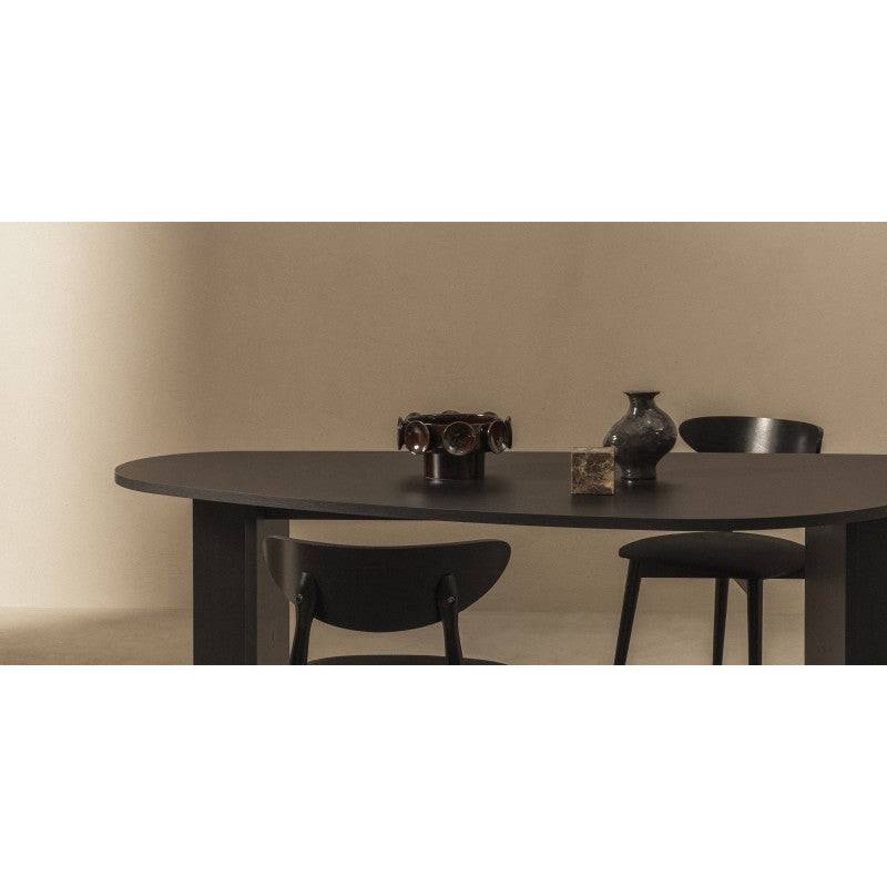 Tavolo ZEV 200 cm piano irregolare, nero struttura legno