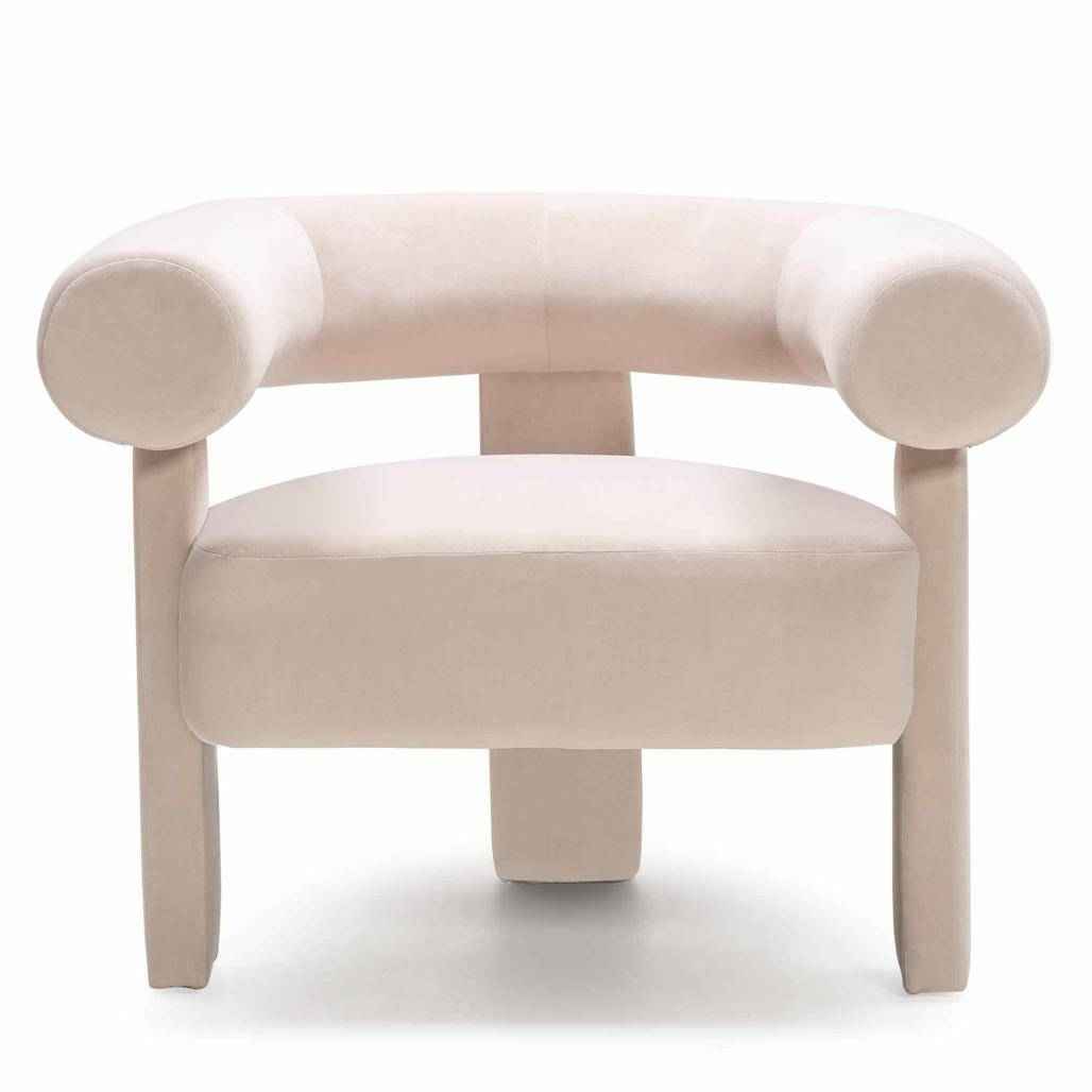 Poltrona ATYPIQUE, beige chiaro, velluto