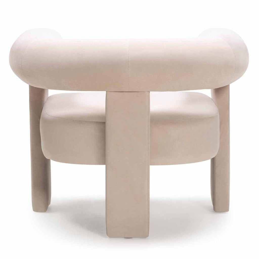 Poltrona ATYPIQUE, beige chiaro, velluto
