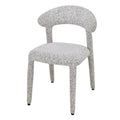 Sedia imbottita IROKIH, melange beige-grigio